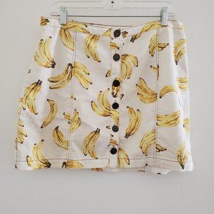 Urban Outfitters Banana Print Skirt